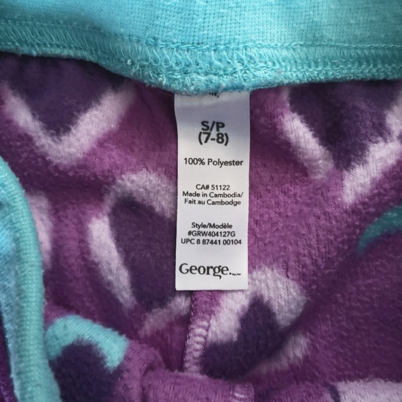 Sz 7-6 Soft, Fleece Sleep Pants - Picture 2 of 2